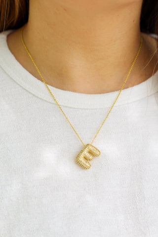 Bling Bubble Initial Necklace