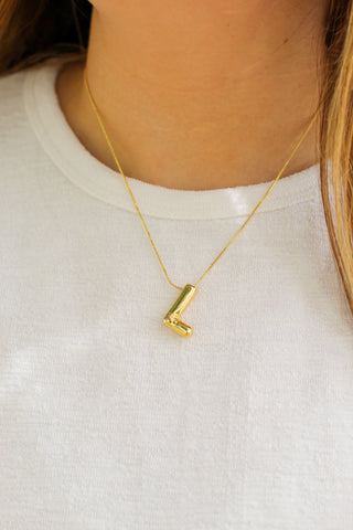 Bubble Initial Necklace