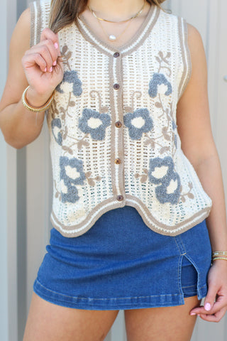 The Kylie Crochet Sweater Tank