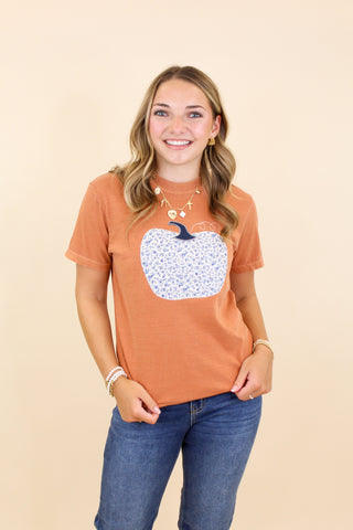 floral pumpkin tee