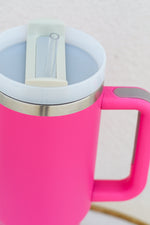 40oz. Cutest Stainless Steel Tumbler-Neon Pink