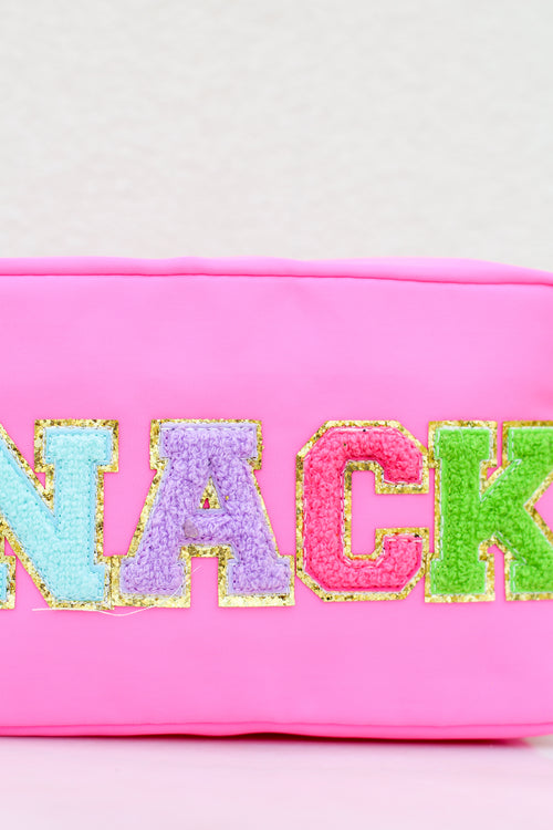 Snack Cosmetic Bag-Neon Pink