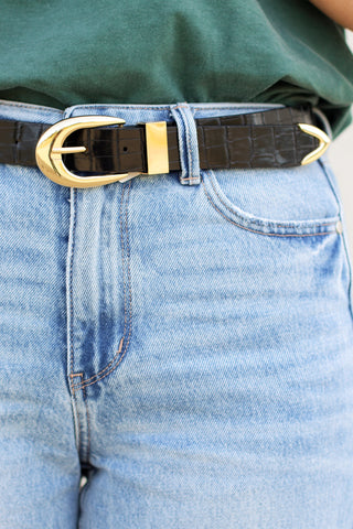 Sleek Crocodile Belt