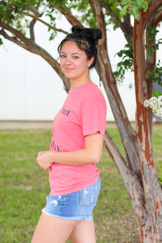 Messy Bun and Jesus Tee