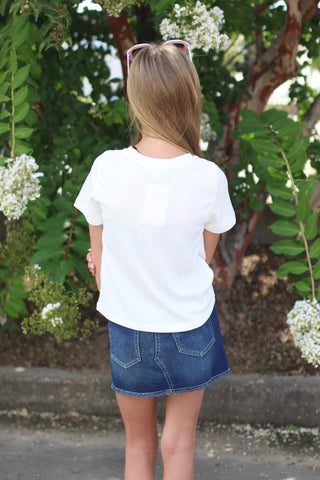 Tween Petals and Pearls Top