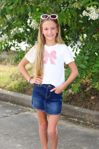 Tween Petals and Pearls Top