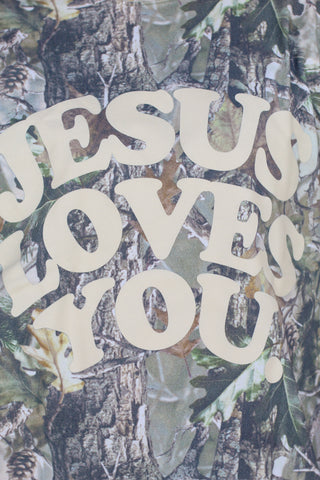 Camo Jesus Loves You Tee