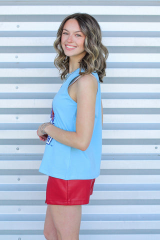 Tech Sequin Game Day Tank