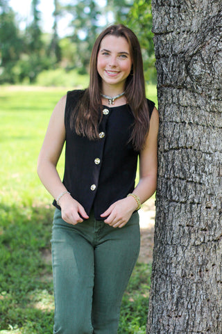 Embellished Sweater Tank