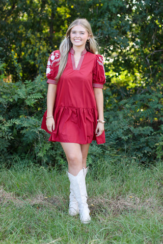 Emilee Embroidered Babydoll Dress