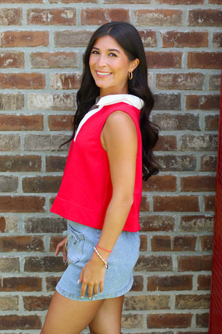 Collegiate Collar Top
