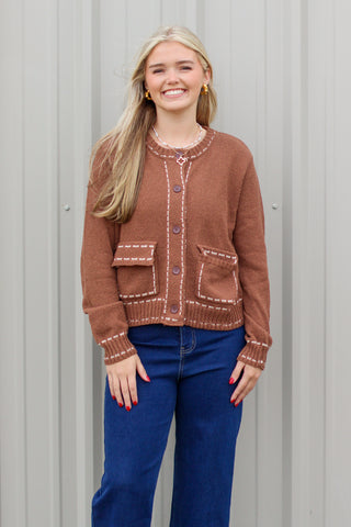 button up knitted cardigan