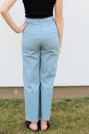 Marlene Straight Leg Jeans-Dusty Blue