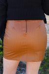 Woven Leather Skirt