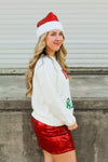 Merry & Bright Tinsel Top-White