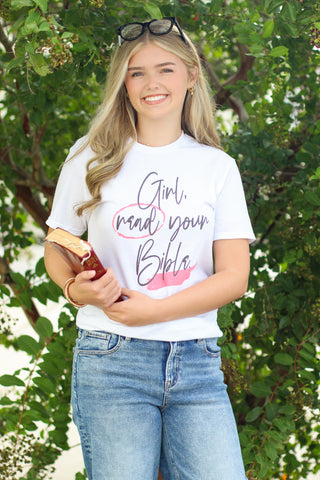 girl, read your bible graphic tee