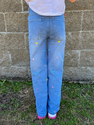 Heart Detail Tween Jeans