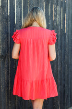 Like The Others Dress-Coral