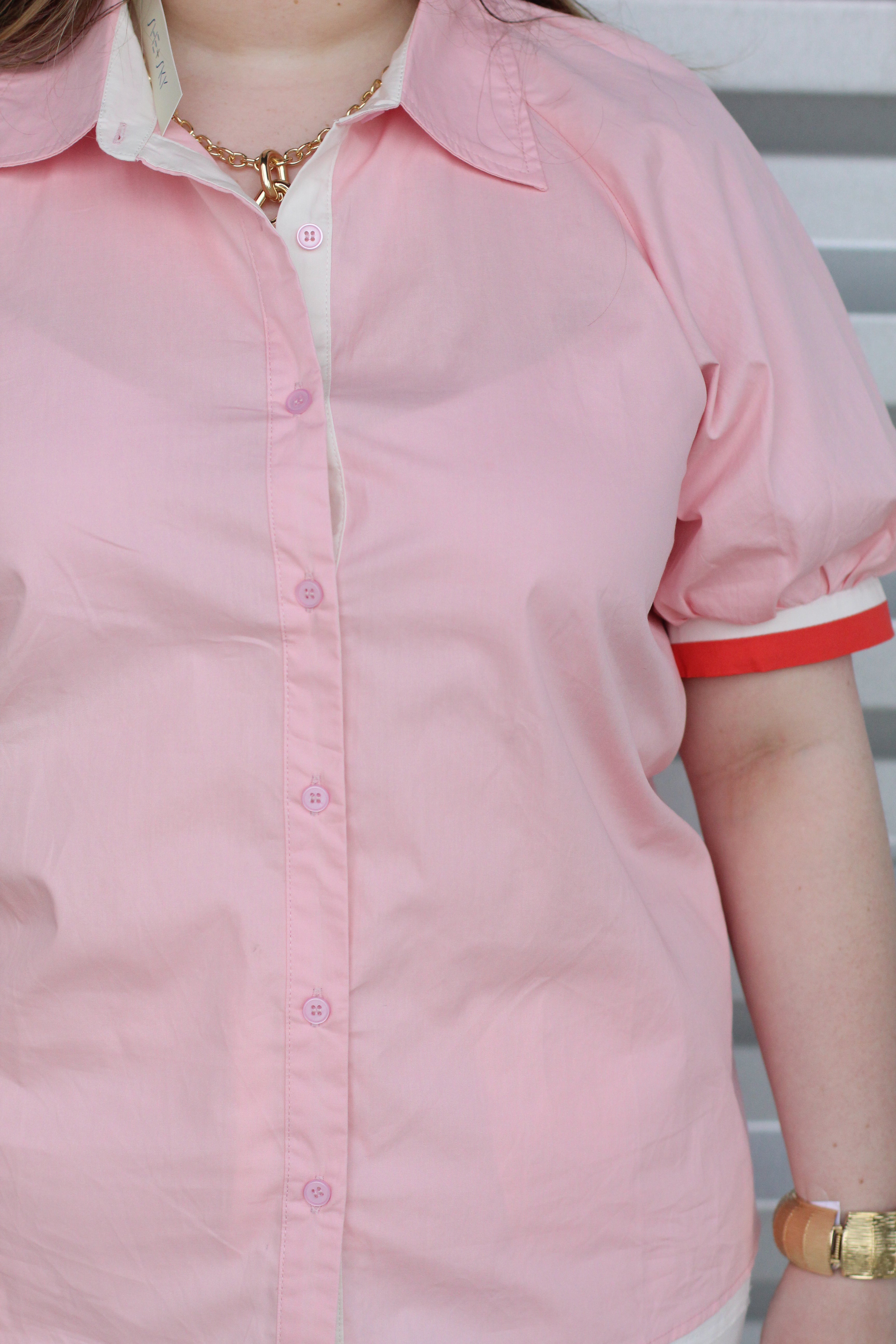 Pop of Color Collar Top