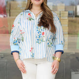 Fan Favorite Floral & Stripe Top