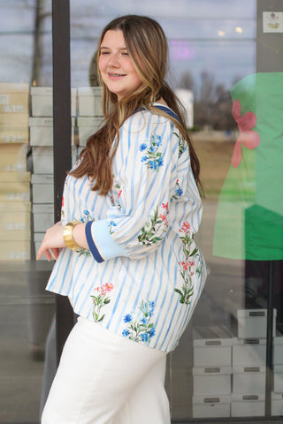 Fan Favorite Floral & Stripe Top