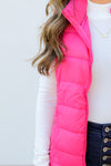 Pack Up Puffer Vest-Hot Pink