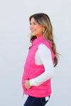 Pack Up Puffer Vest-Hot Pink