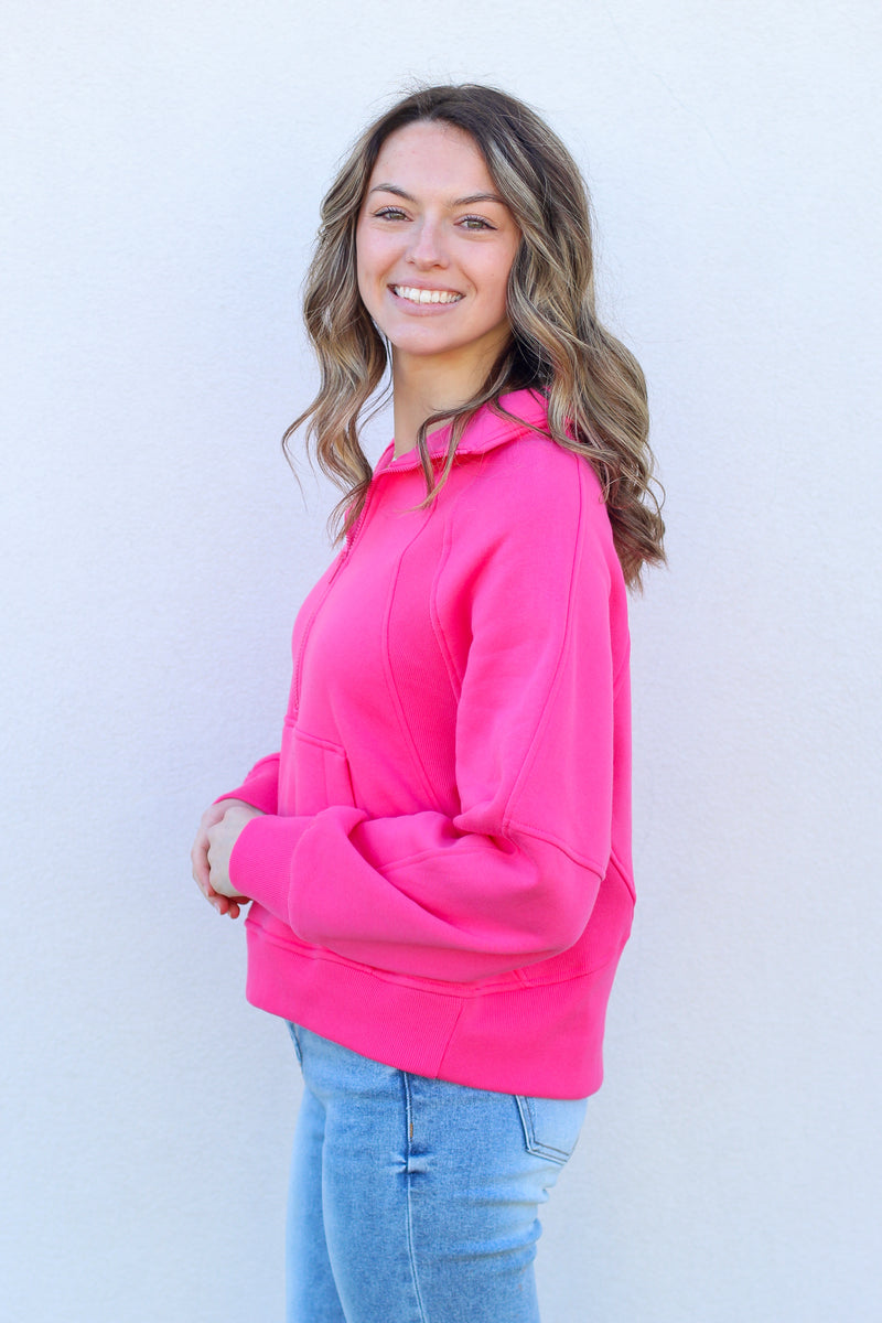 Cutest Half Zip Sweatshirt