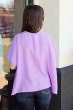 Busy Business Girl Top-Lavender