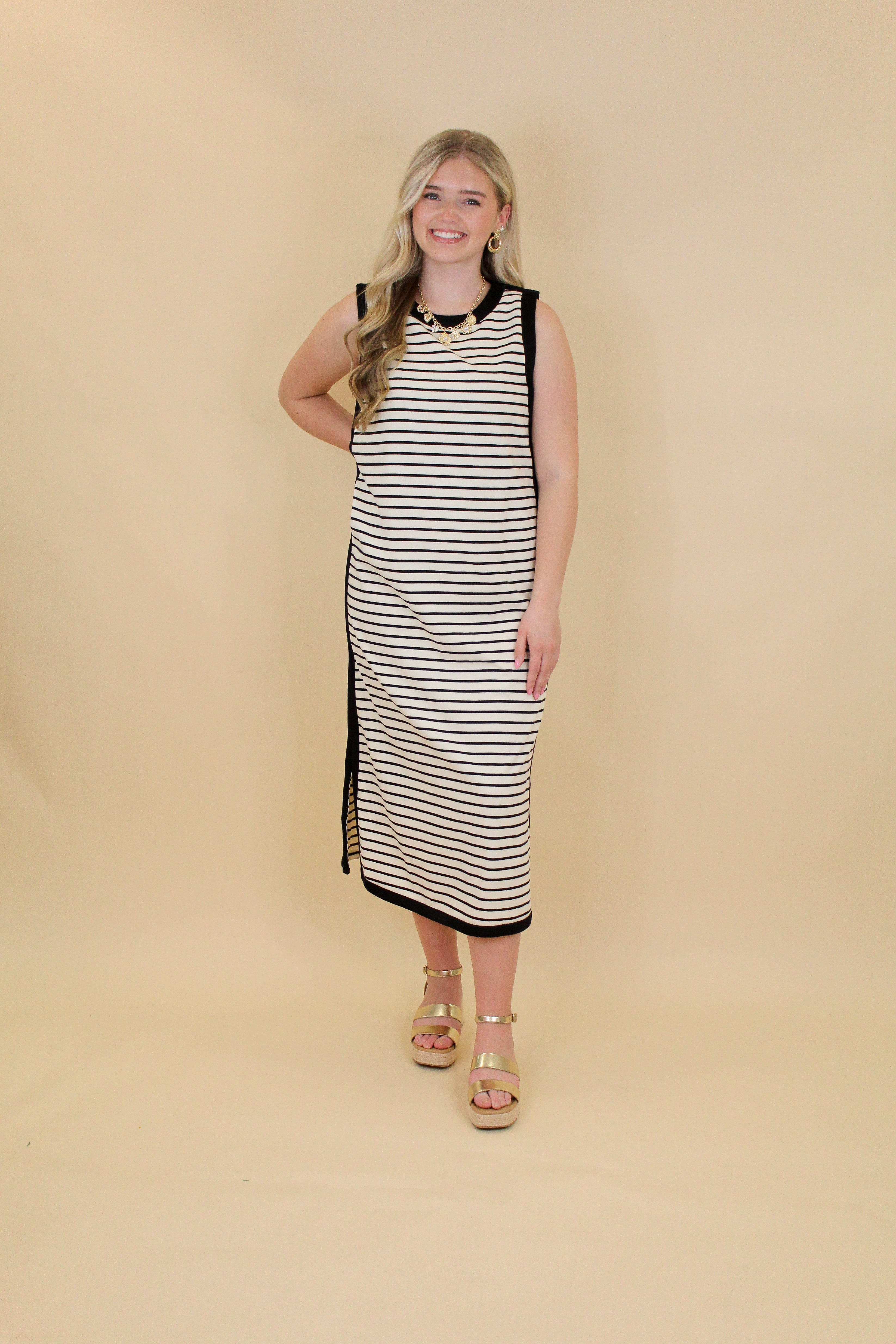 Comfy Stripes Maxi Dress
