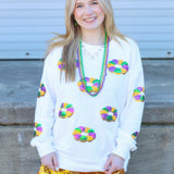 Sequin King Cake Top