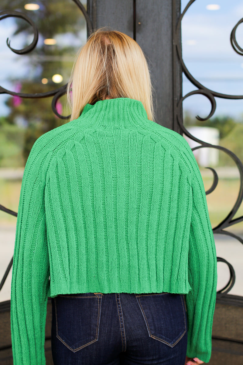 Cheyenne Chenille Sweater-Green