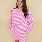 Lulu Mac Monochromatic Stripe Long Sleeve Top