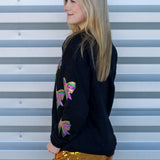 Sequin Mardi Gras Bow Top