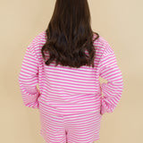 Lulu Mac Monochromatic Stripe Long Sleeve Top