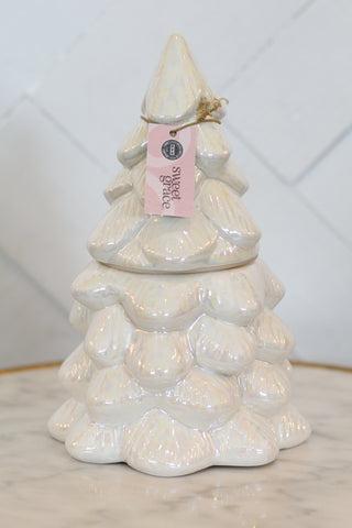 Sweet Grace Iridescent Christmas Tree Candle