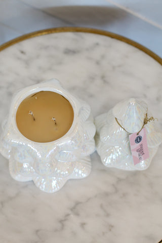 Sweet Grace Iridescent Christmas Tree Candle