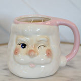 Sweet Grace Pink Santa Mug Candle