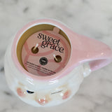 Sweet Grace Pink Santa Mug Candle