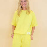Lulu Mac Short Sleeve Terry Cloth Top