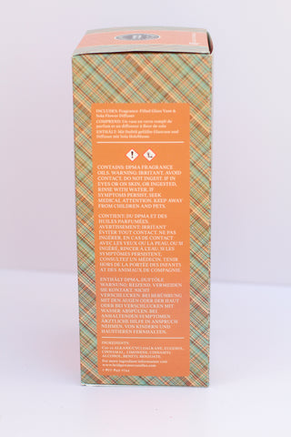 Harvest Pumpkin Flower Diffuser- Gold Mercury Glass