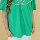 Contrast Piping Top