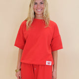 Lulu Mac Short Sleeve Terry Cloth Top