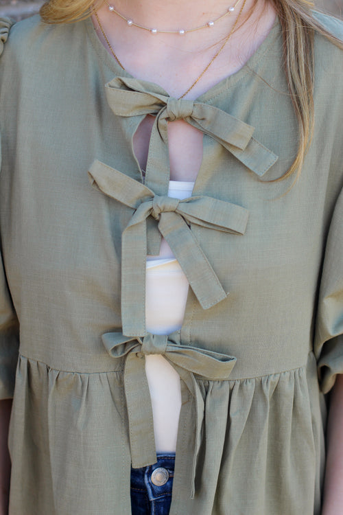 Peplum Bow Top