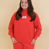 Lulu Mac Terry Cloth Mock Sweatshirt
