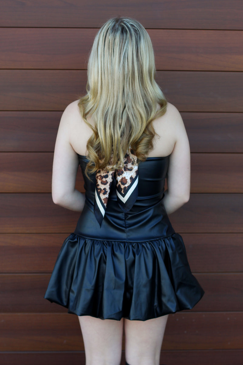 Leather Bow Dress