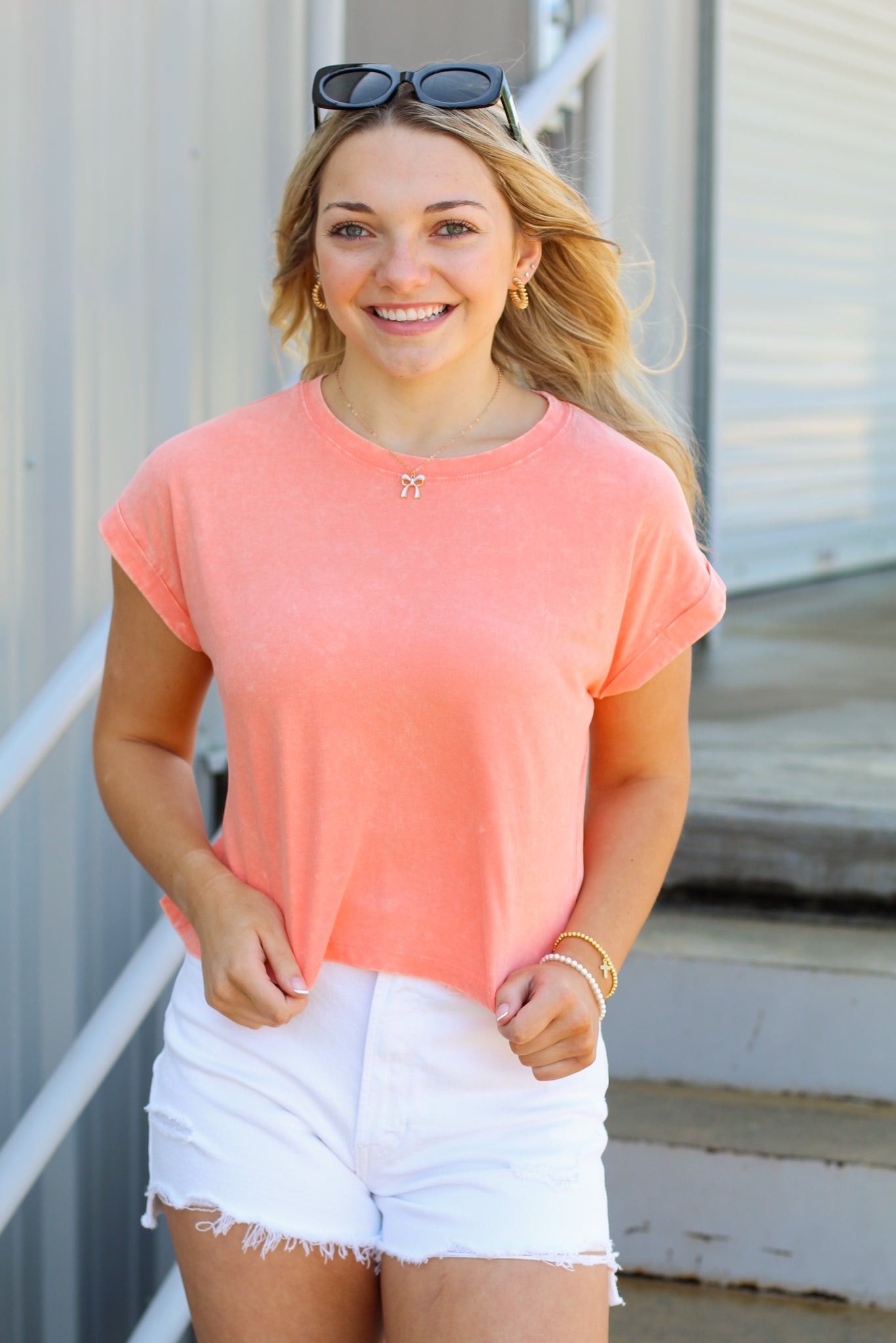 Kate Cuffed Sleeve Top