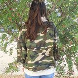 Camo Oversized Mock Neck Top