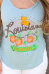Mr.P's Louisiana Peach Tank-Pale Teal