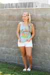 Mr.P's Louisiana Peach Tank-Pale Teal